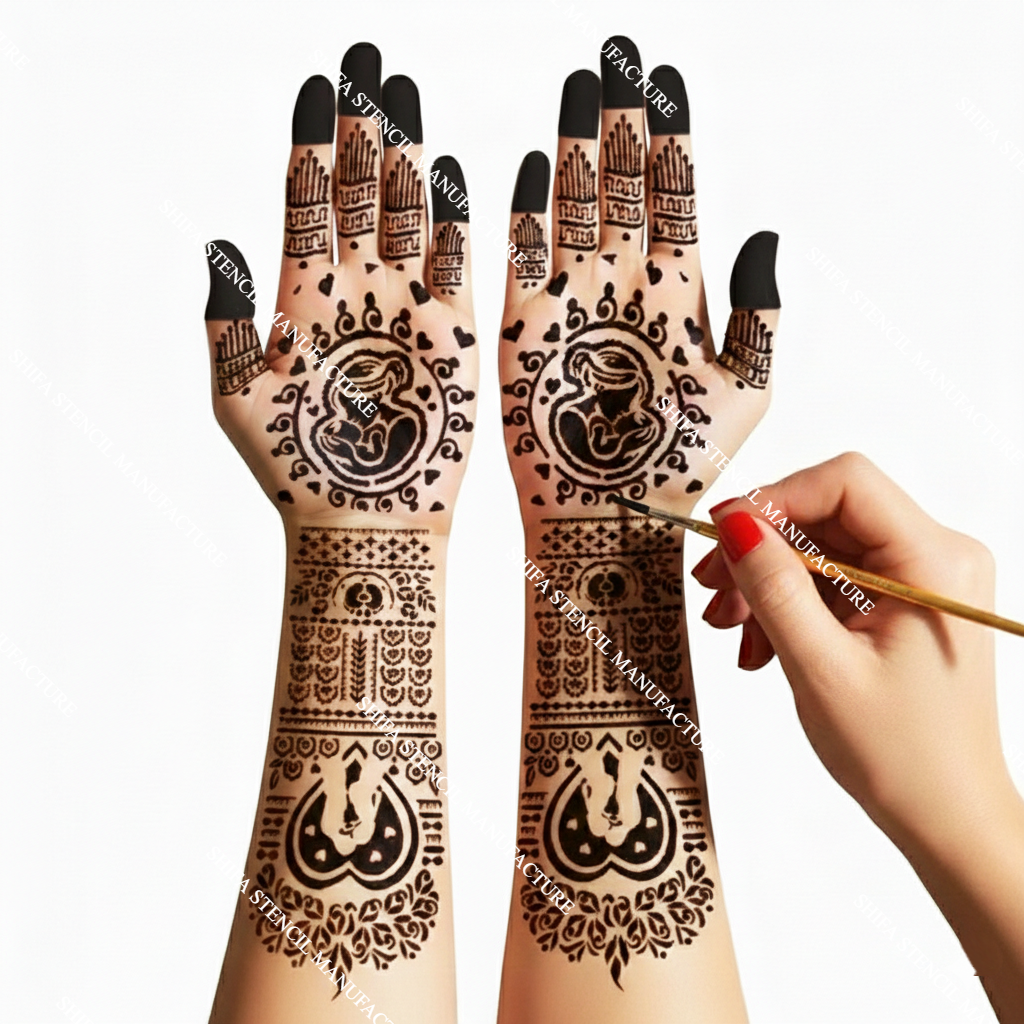 Z 31 Classic Blossom Sticker Henna Stencil